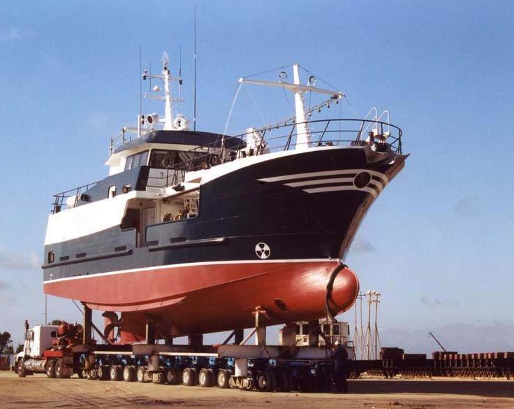 Large Boat on Cradle, Breakbulk Cargo, High & Heavy, Terminal Operations Large Boat on Cradle, Breakbulk Cargo, High & Heavy, Terminal Operations